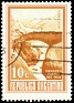 Argentina - 1960 - Inca Bridge, Mendoza. - 10C - Brown & Yellow - Landscape - Scott 696 A278b - 0